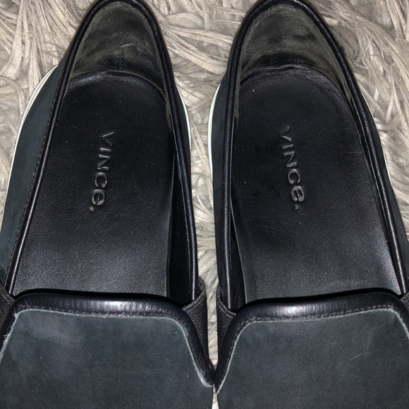 Vince Preston B Suede Slip-On Black Sneakers - Picture 2 of 5